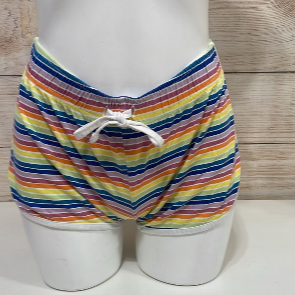 Joe Boxer Shorts Bundle(2) Multicolor Striped and Pink Floral Drawstring Shorts